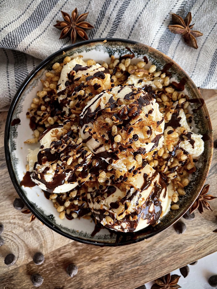 toasted coconut crunch ice cream topping simple is gourmet