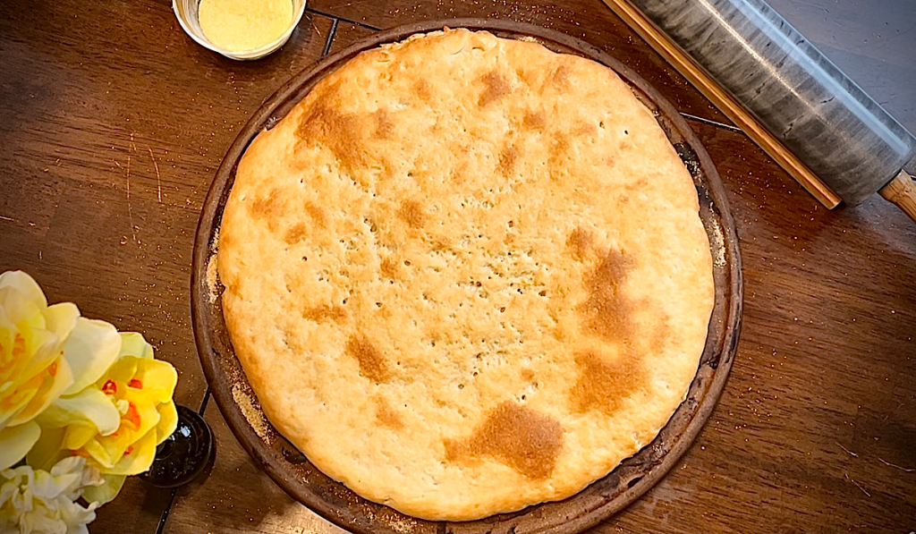 Cornmeal Skillet Sourdough Pizza