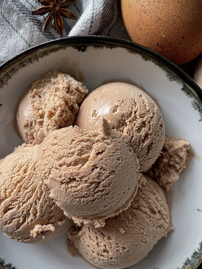 Ingredients for ice cream at online home