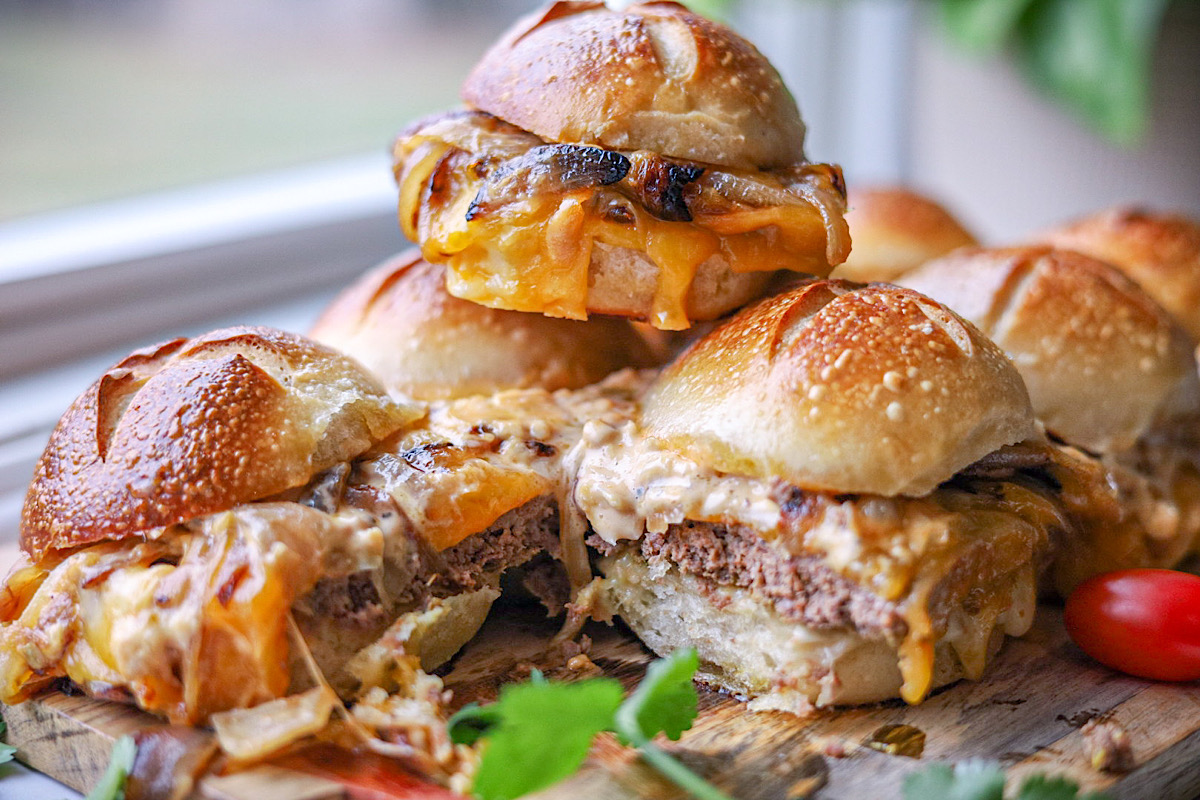 Easy Oven Hamburgers or Cheeseburger Sliders Simple is Gourmet