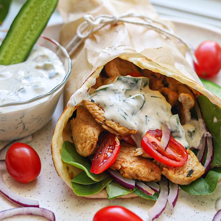 quick and easy gyros with tzatziki sauce with cucumbers tomatoes dill onion simple is gourmet