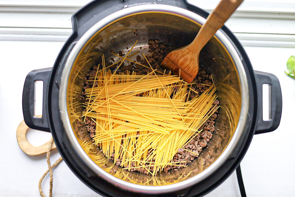 Instant pot spaghetti noodles only sale