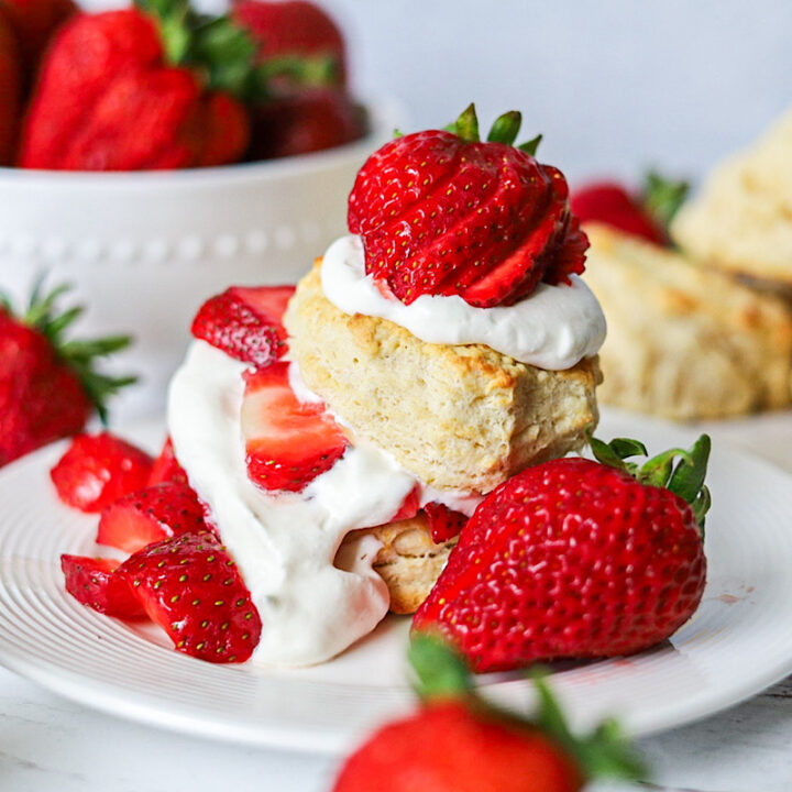 Quick Strawberry Shortcake Made with Biscuits