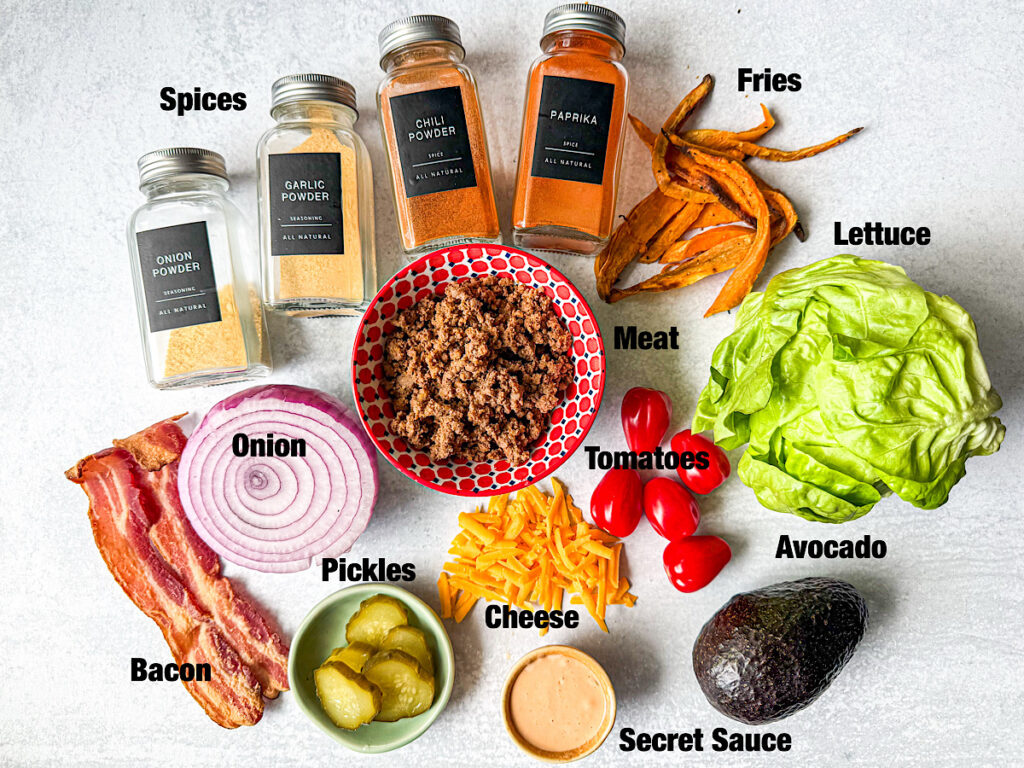 ingredients for the best burger bowls with secret sauce simple is gourmet