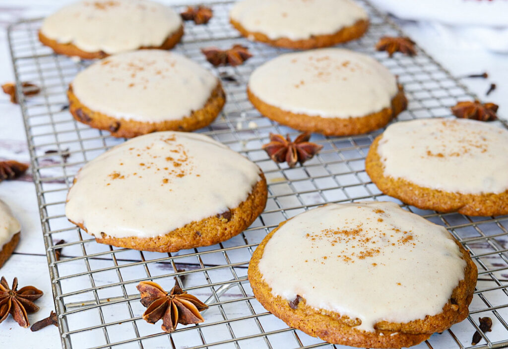The Best Pumpkin Sourdough Cookies with Maple Frosting 7 cookies with maple icing simple is gourmet