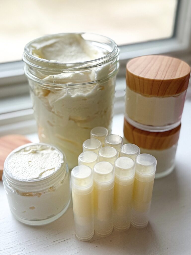 How to make whipped beef tallow lotion in jars and chapstick tubes